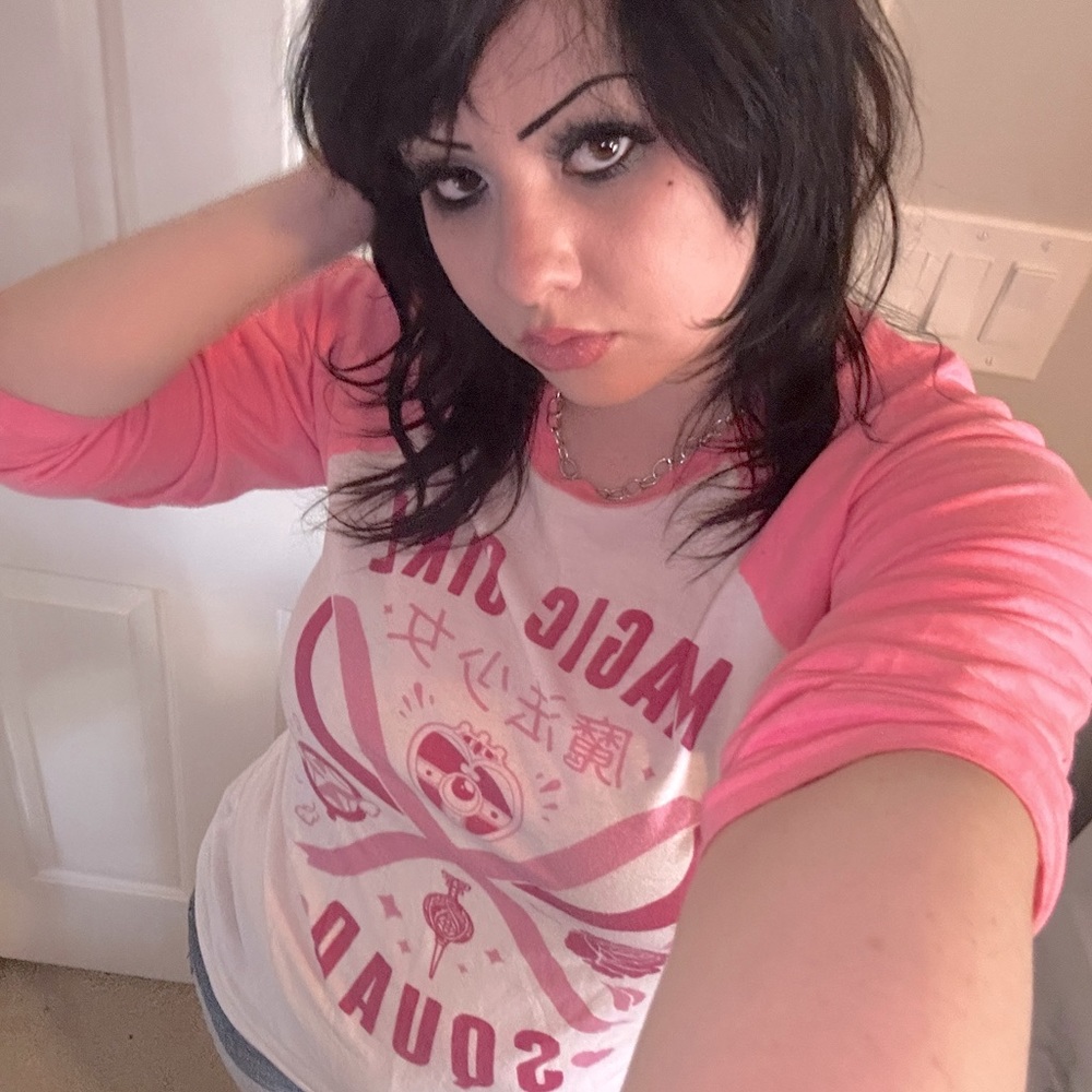 pink magical girl squad raglan 3/4 sleeve - sailor moon madoka magica